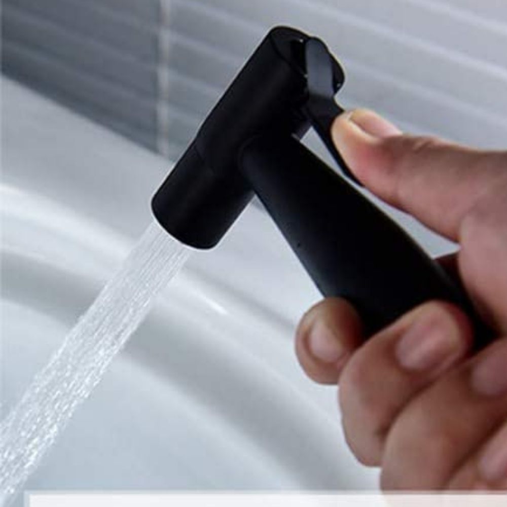 Black Hand Held Bidet Sprayer Kit: image 1