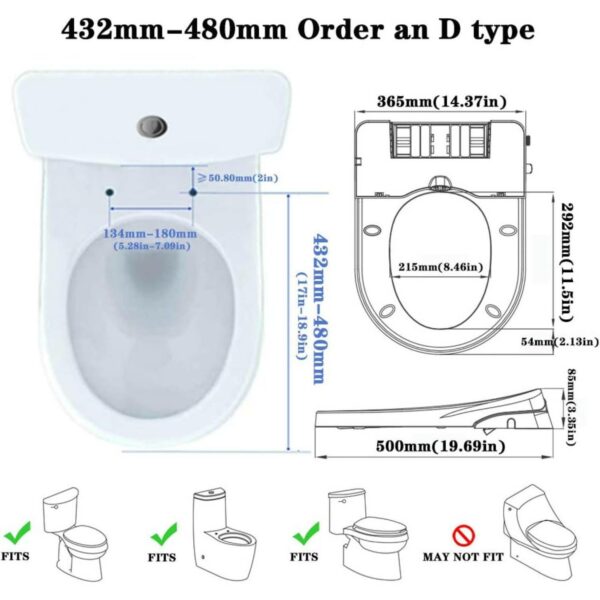 buy D shape toilet seat bidet attachment